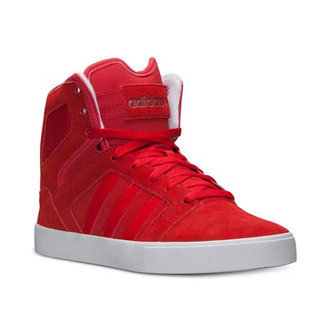 red adidas shoes high tops.